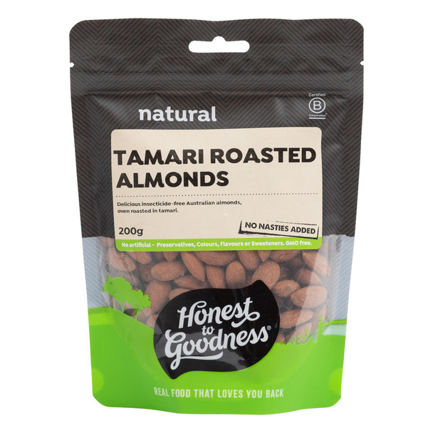 Almonds Tamari Roasted AUS Insecticide Free Goodness (200g)