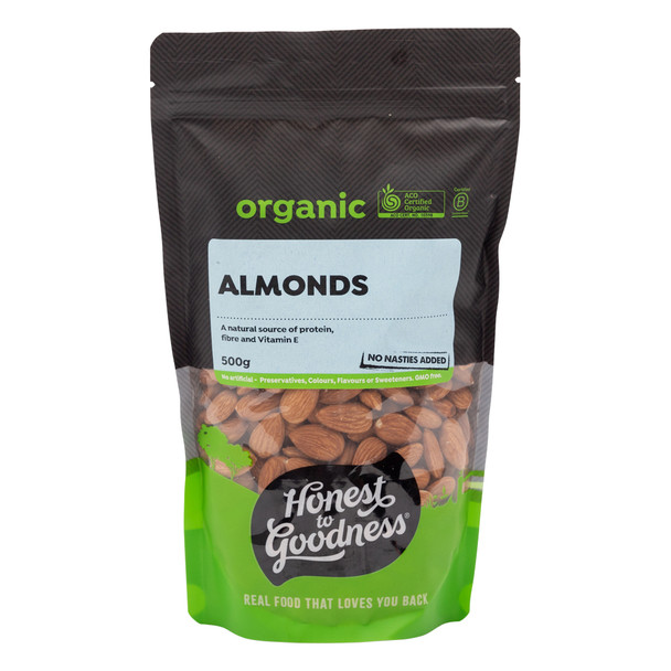 Almonds Raw Australian Honest Goodness Certified Organic (500g)