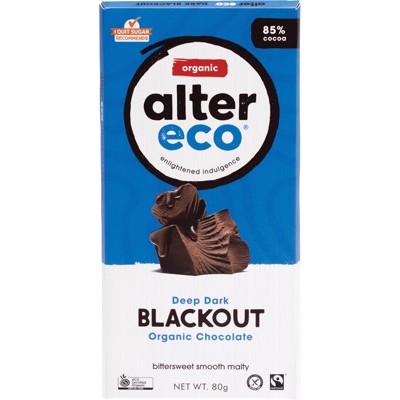 Blackout Dark Chocolate 85pc Alter Eco Fair. Cert. Organic (80g)