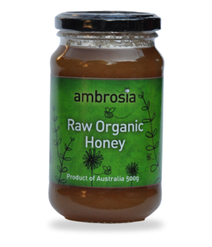 Honey Raw Australian Ambrosia Certified Organic (500g, glass)