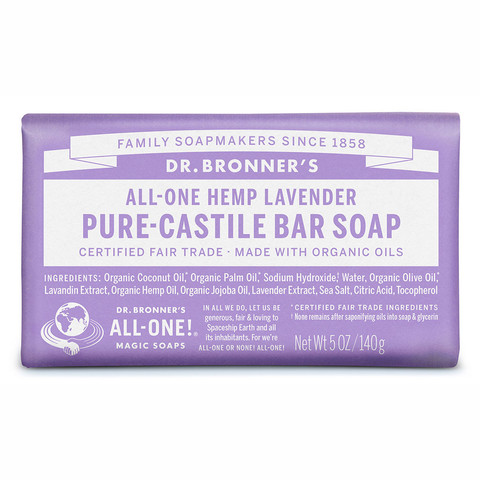Lavender Castile Soap Bar Certified Organic (140g, bar)