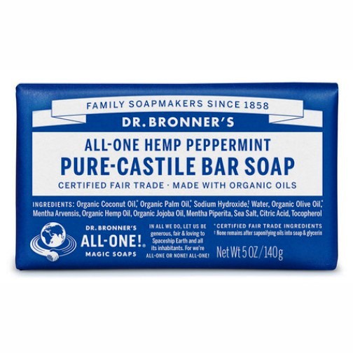 Peppermint Castile Soap Bar Certified Organic (140g, bar)