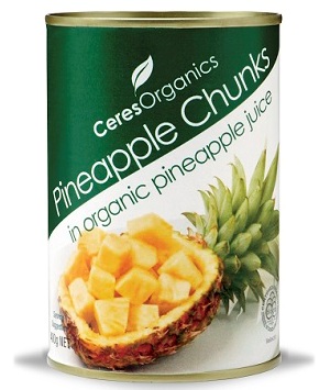 Pineapple Chunks BPA Free Ceres Certified Organic (400g,can)