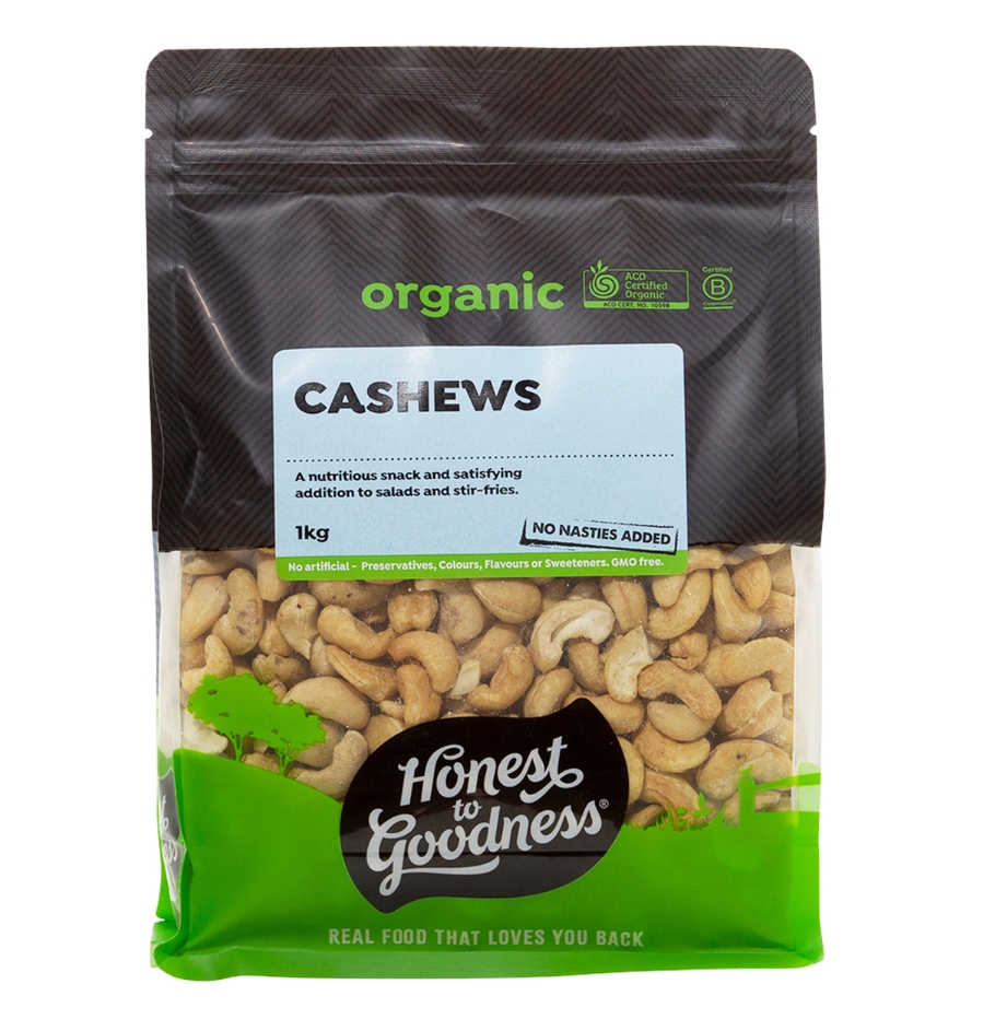 Cashews Raw Goodness Certified Organic (1kg)