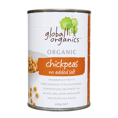 Chickpeas No Added Salt Gluten BPA Free Global C.Org (400g,can)