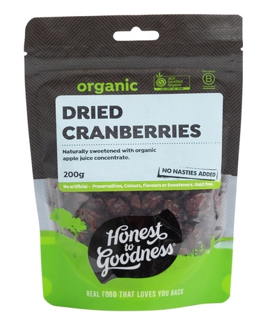 Cranberries Dried Goodness Certified Organic (200g)