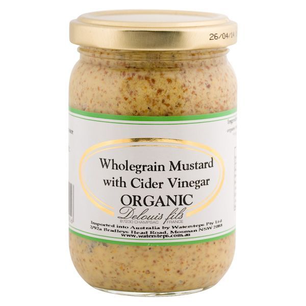 Mustard Wholegrain Seeded Cider Vinegar Delouis C.Organic (200g)
