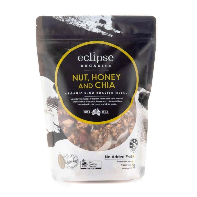 Muesli Toasted Nuts Honey Chia Eclipse Certified Organic (450g)