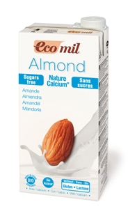 Almond Milk Nature Calcium Sugar Free EcoMil Cert. Organic (1L)