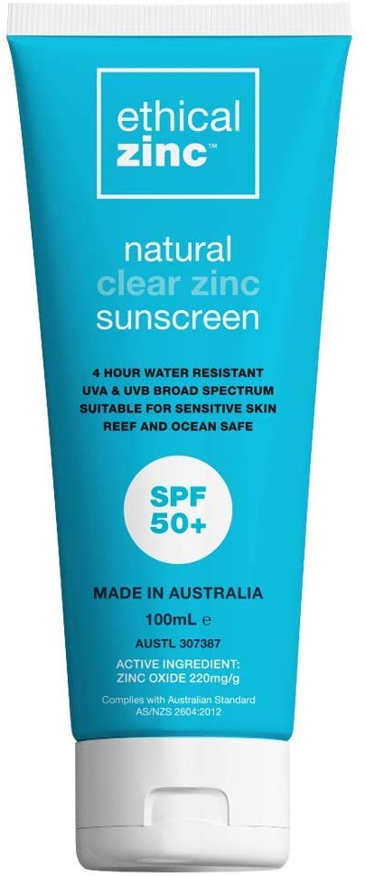 Sunscreen Ethical Zinc Natural Clear Zinc SPF 50+ No Nano(100mL)
