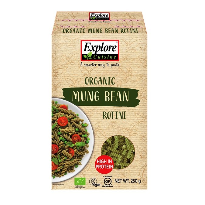 Mung Bean Rotini No Soy Explore Cuisine Certified Organic (250g)