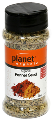 Fennel Seeds Planet Organic Certified Organic (45g, shaker)