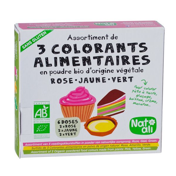 Food Colours Vegetable Nat Ali Certified Organic (30g, 6x5g)