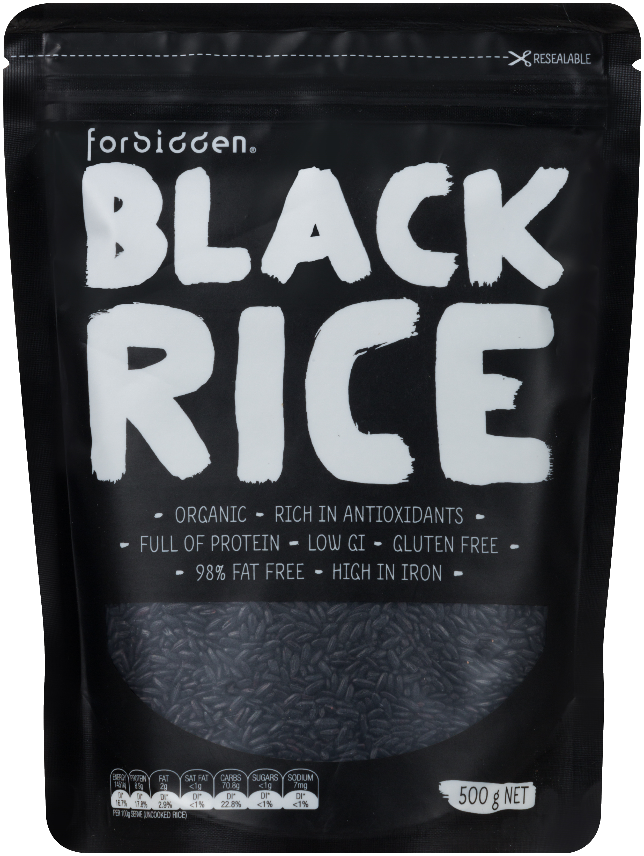 Black Rice Forbidden Certified Organic (500g)