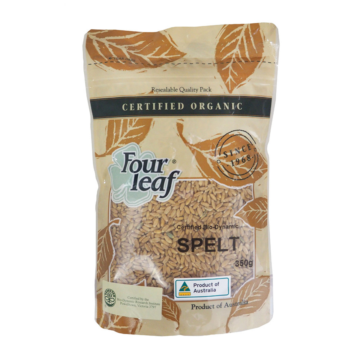 Spelt Whole Grain Four Leaf Certified Organic (350g)