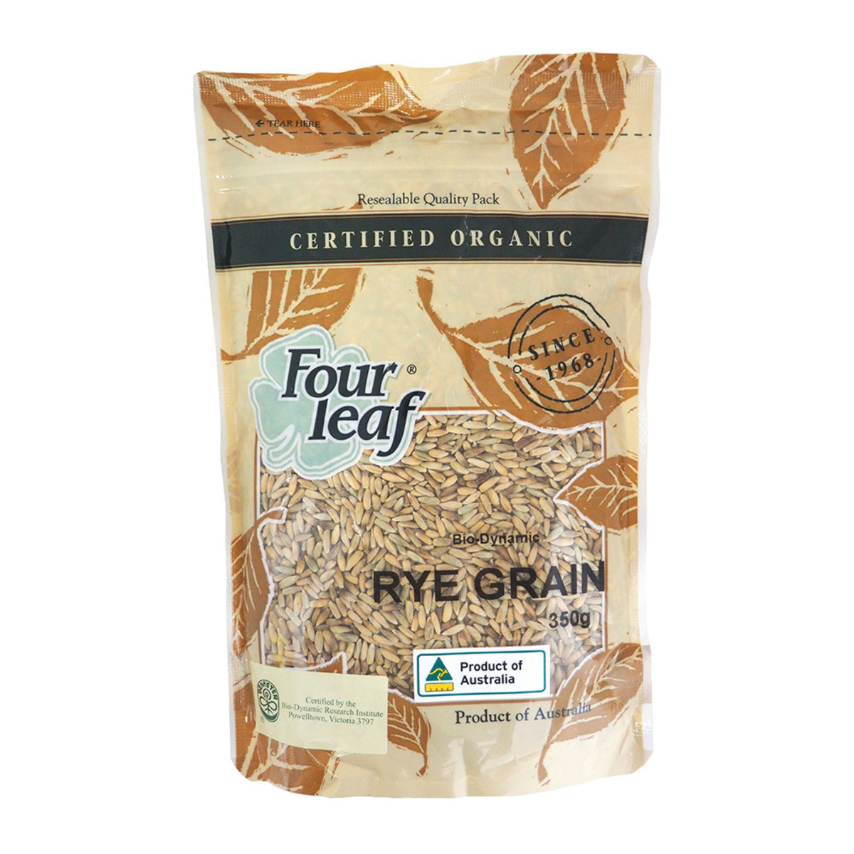 Rye Grain Whole Australia Certified Biodynamic Four Leaf (350g)