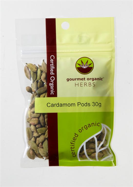 Cardamom Pods Gourmet Org. Herbs Certified Organic (25g, sachet)