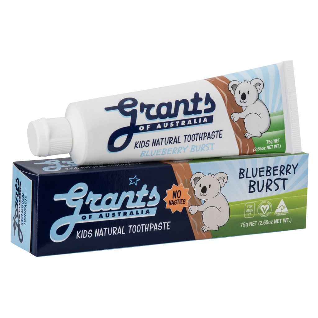 Blueberry Burst Kids Toothpaste SLS Fluoride Free Grants (75g)