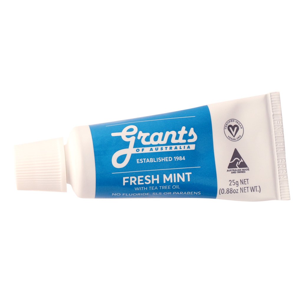 Fresh Mint Tea Tree Toothpaste SLS Fluoride Free Grants (25g)