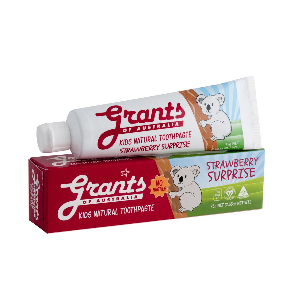 Strawberry Surprise Kids Toothpaste SLS Fluoride Free Grant(75g)