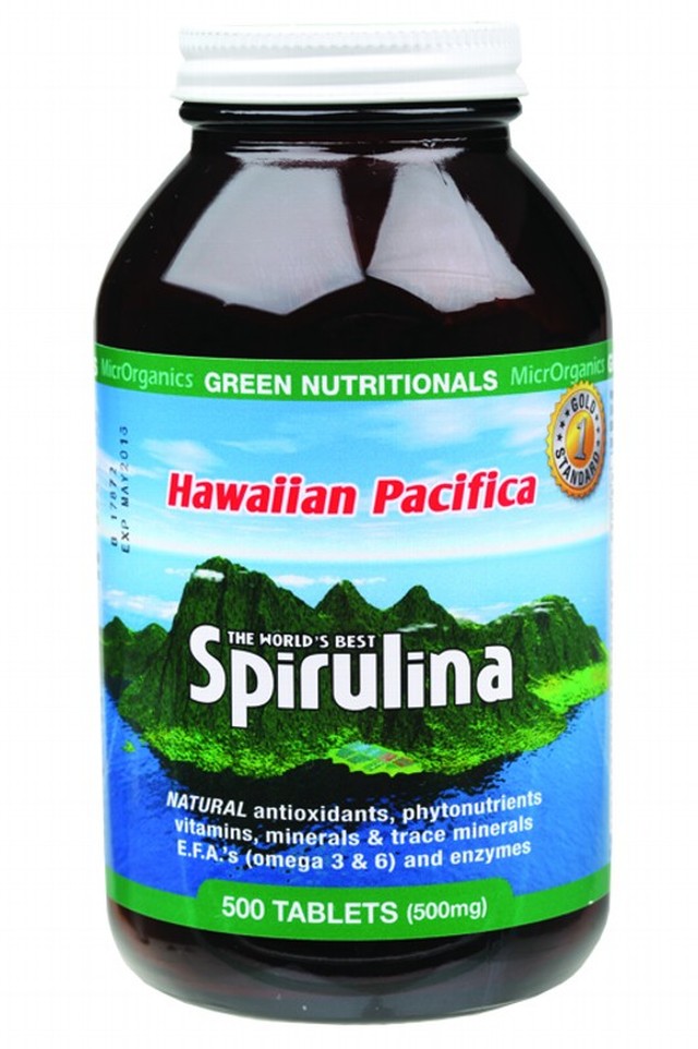 Spirulina Hawaiian Pacifica 500mg MicrOrganics (500 tabs)