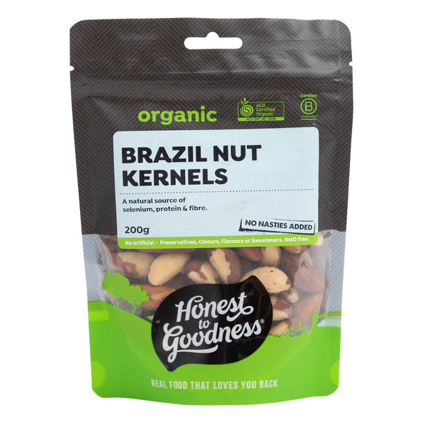 Brazil Nut Kernels Raw Goodness Certified Organic (200g)