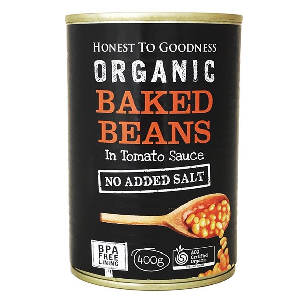 Baked Beans No Salt BPA Free Goodness Cert. Organic (400g,can)