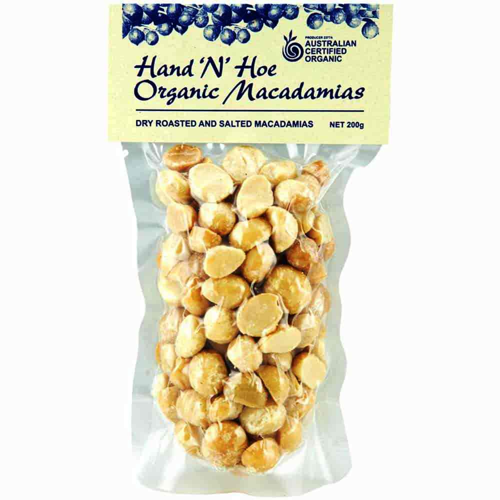 Macadamias Dry Roasted Salted Halves Hand Hoe C.Organic (200g)