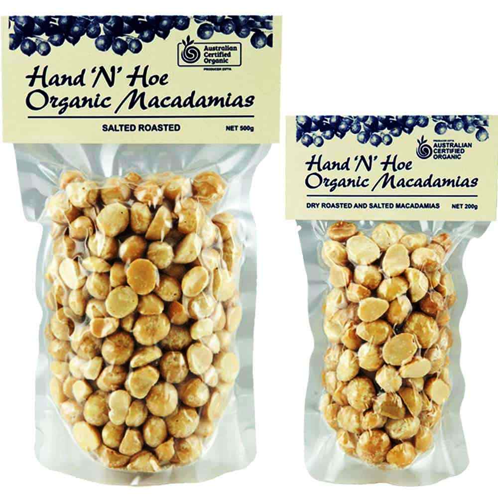 Macadamias Dry Roasted Salted Halves Hand Hoe C.Organic (500g)