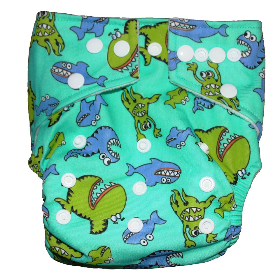 Hippybottomus CREATURES Stay Dry Bamboo Cloth Natural Nappy (1)
