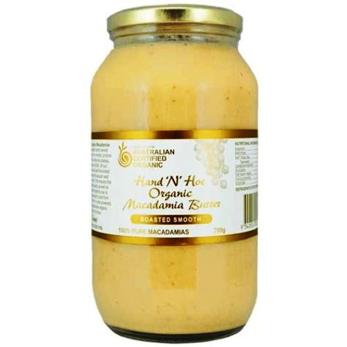 Macadamia Butter Roasted Smooth Certified Organic (700g,glass)
