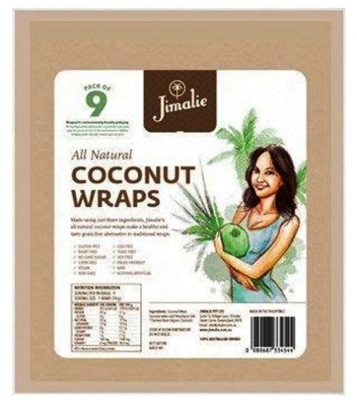 Coconut Wraps Raw Paleo Gluten Grain Free Jimalie Org. (6x,84g)