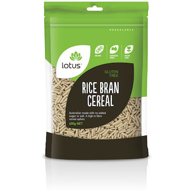 Rice Bran Cereal High Fibre Gluten Free Lotus (400g)