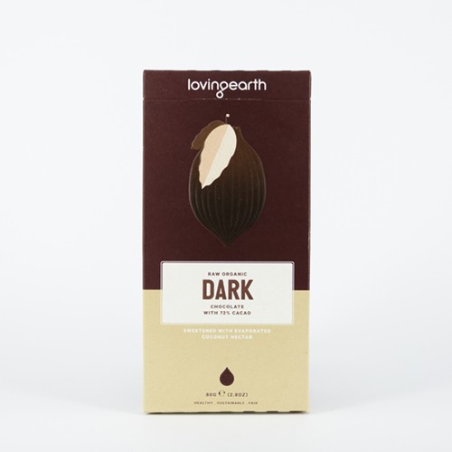 Dark 72pc Raw Chocolate Coconut Loving Earth Cert.Organic (80g)