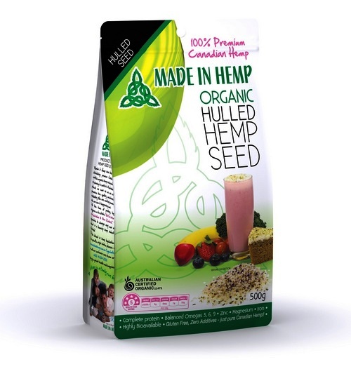Hemp Raw Hulled Seed Made in Hemp Premium Canada C.Organic(500g)