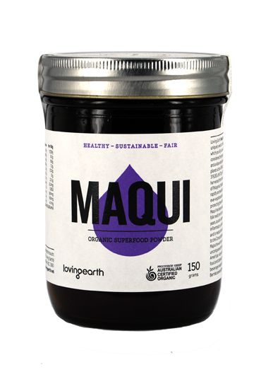 Maqui Berry Powder Raw Certified Organic (150g, glass)