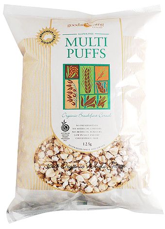 Multi Puffs Cereal Gluten Free Certified Organic (125g)