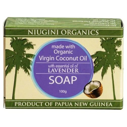 Coconut Virgin Oil Lavender Soap (No Palm) Cert.Org.(100g,bar)