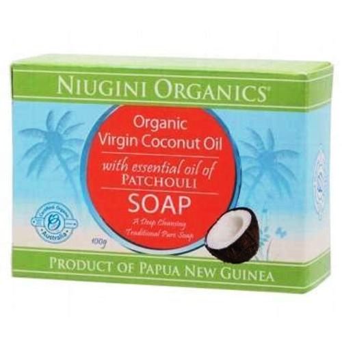 Coconut Virgin Oil Patchouli Soap (No Palm) Cert.Org.(100g,bar)