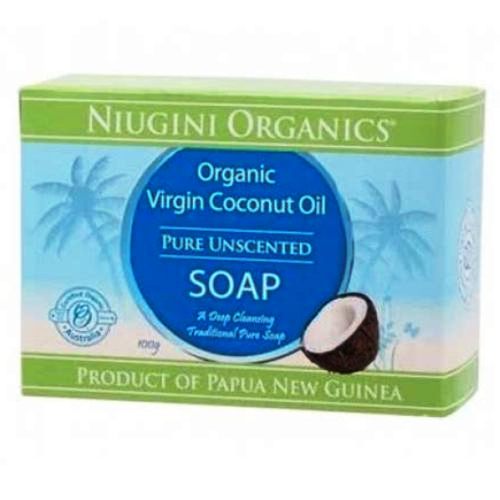Coconut Virgin Oil Pure Unscented Soap (No Palm) Org.(100g,bar)