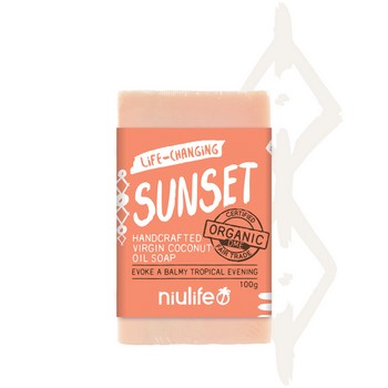 Coconut Turmeric Soap Sunset Niulife Certified Organic (100g)