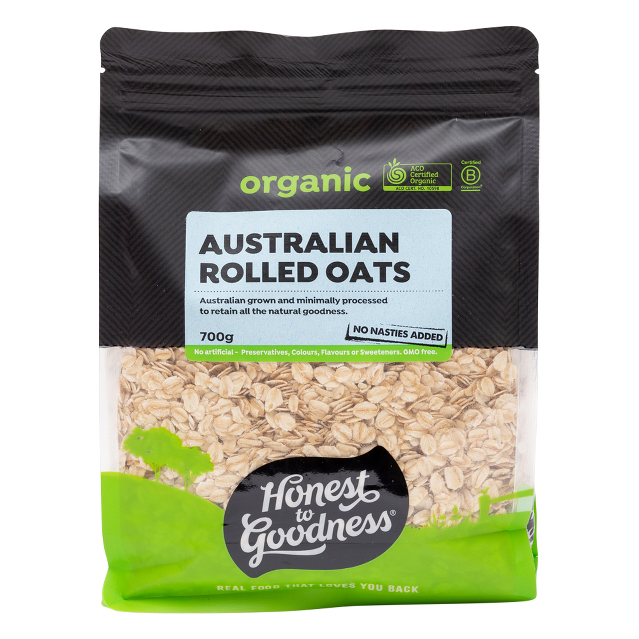 Oats Rolled Australian Goodness Certified Organic (700g)