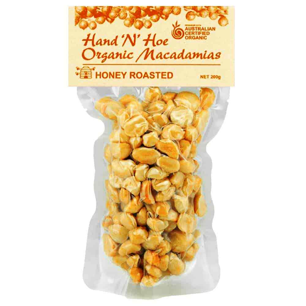 Macadamias Honey Roasted Wholes Halves Certified Organic(200g)