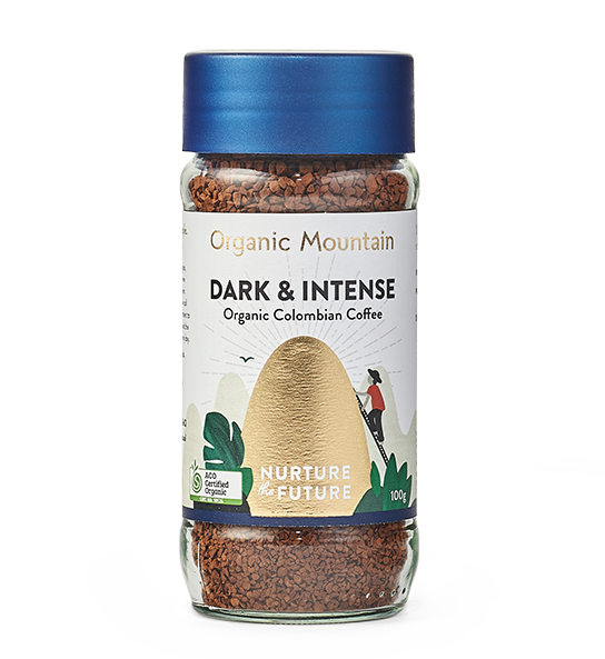 Dark Intense Colombian Instant Coffee Organic Mountain (100g)