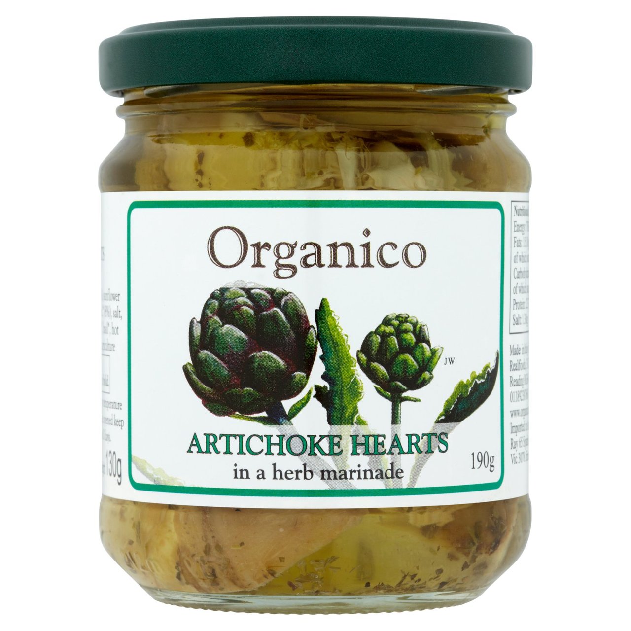 Artichoke Heart Halves Herb Marinade Organico Cert.Organic(190g)