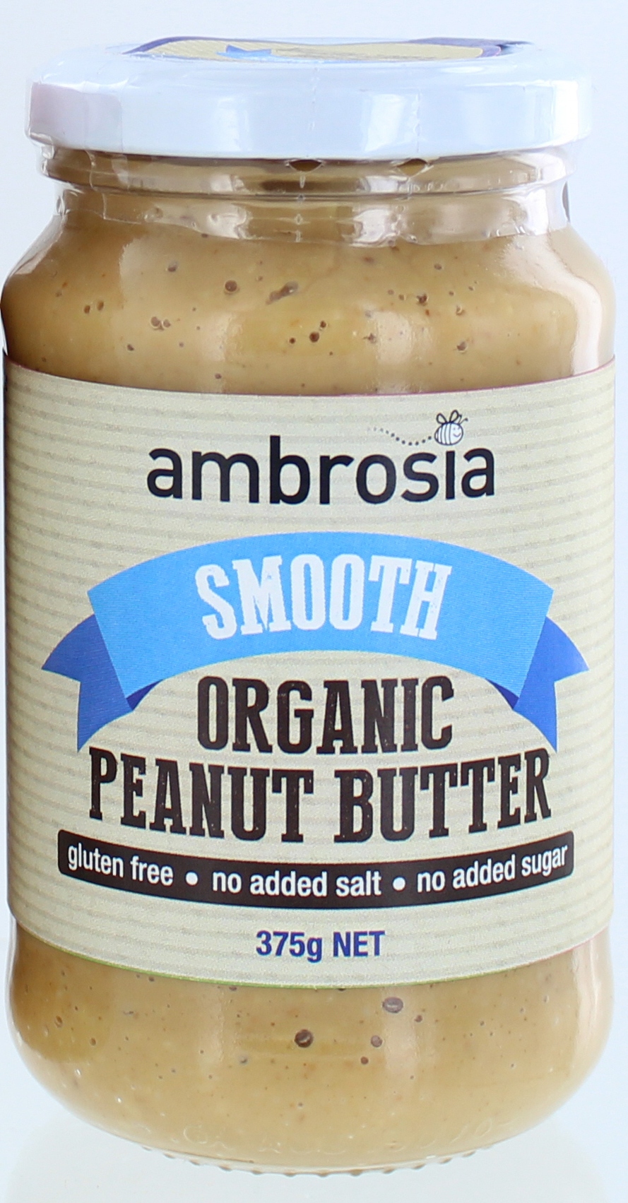 Peanut Butter Smooth Ambrosia Certified Organic (375g,glass)