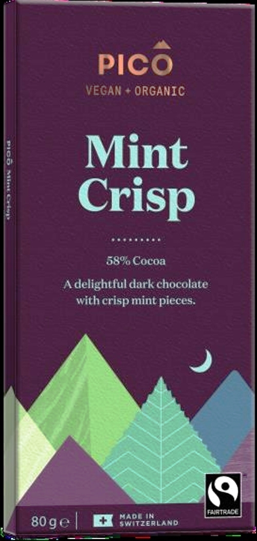 Mint Crisp 58pc Pico Chocolate Certified Organic (80g)
