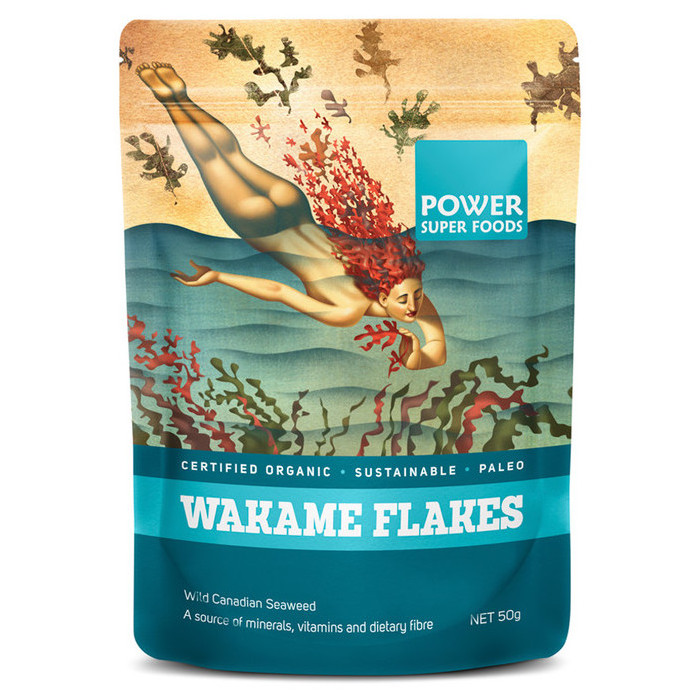 Wakame Flakes Raw Canada Organic Power Superfoods (50g)