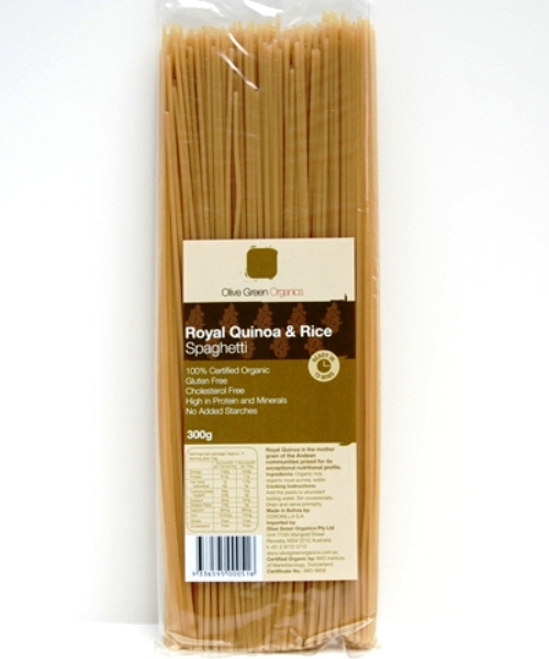 Quinoa Rice Spaghetti Gluten Free Olive Green Cert.Organic(300g)