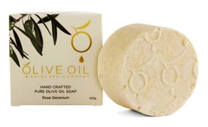 Olive Oil Rose Geranium Pure Soap Olive Oil Skin Care Co (100g)